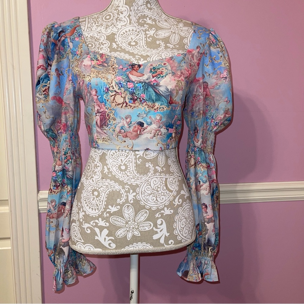 Dolls kill sugar thrillz corset top blouse fairycore Lolita renaissance fairy